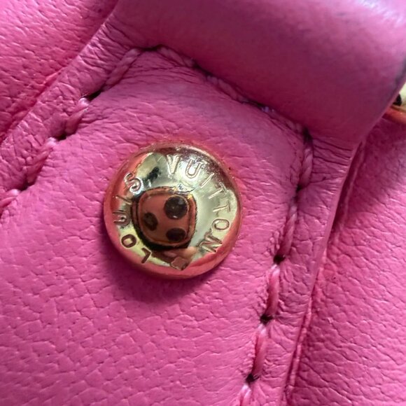 LOUIS VUITTON Calfskin Bubblegram Papillon BB in Dragon Fruit - Picture 10 of 15